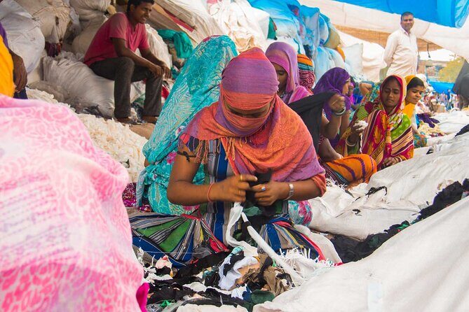 Sanjay Colony Slum Tour - The starting walk at Sanjay Colony Market (All Surplus Store)